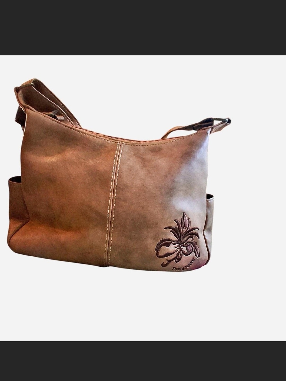 The Stone Floral Embroidered Crossbody Bag – Boho Vintage Style - Picture 5 of 16